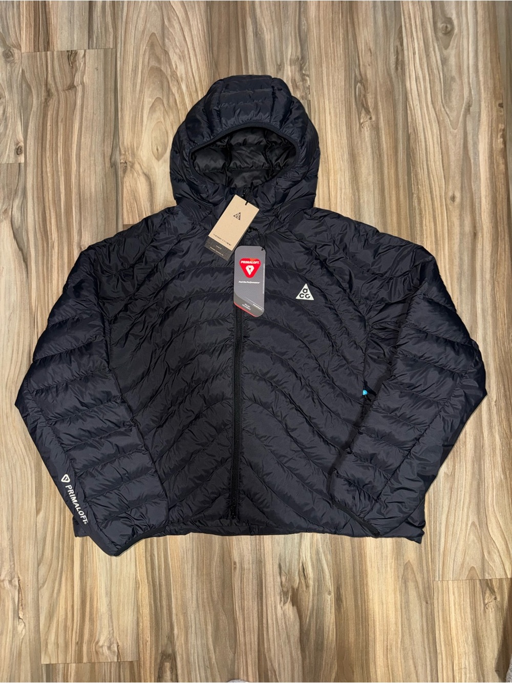 Women’s Nike ACG 'Lava Flow' Therma-Fit ADV Full Zip Black Jacket, Size XXL